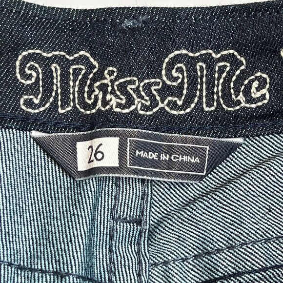 Miss Me Nicole 5 Pocket 26 x 31 Low Rise Skinny Jeans 5 Pocket Dark Blue New - Picture 6 of 9